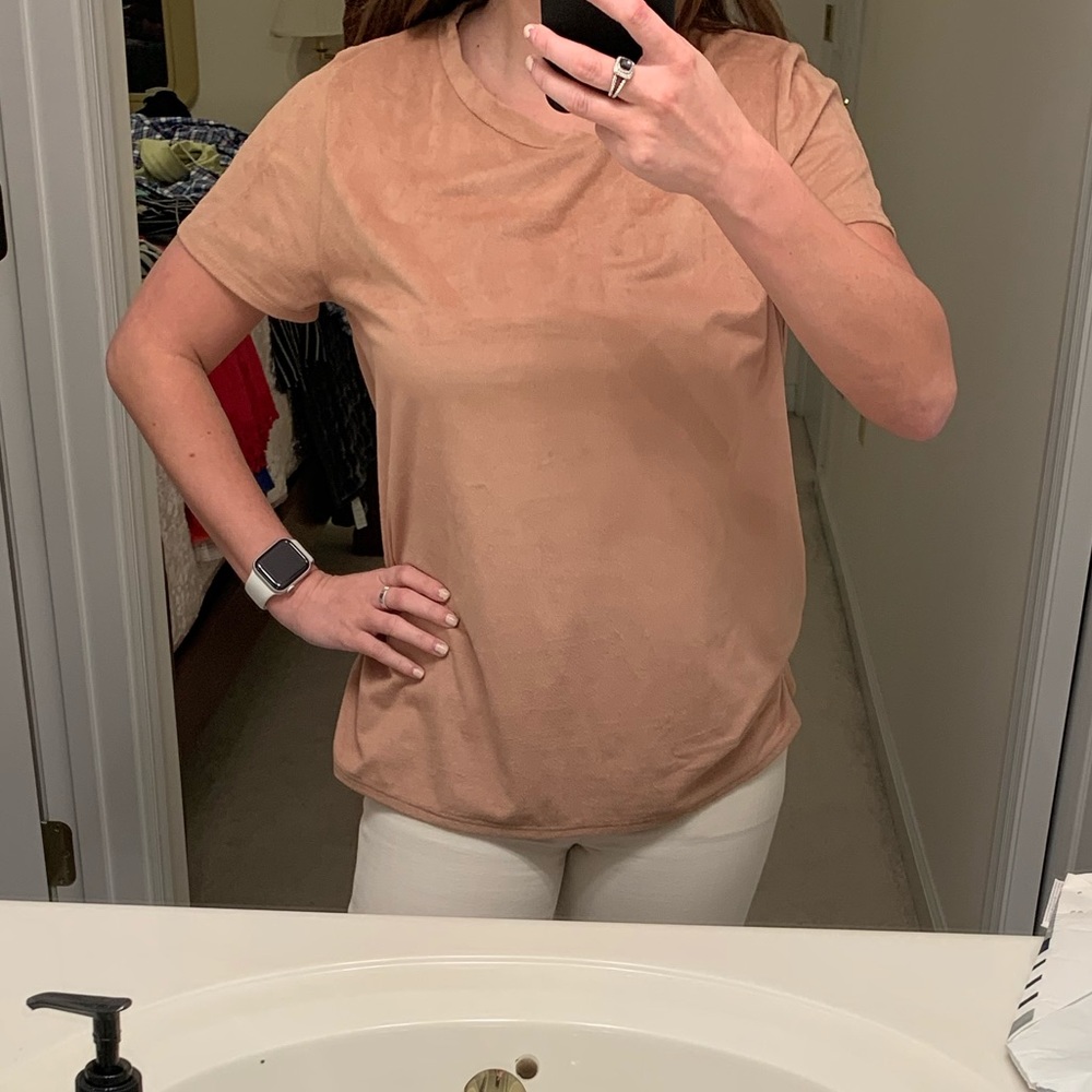 Madison & Berkeley Tan Suede Shirt